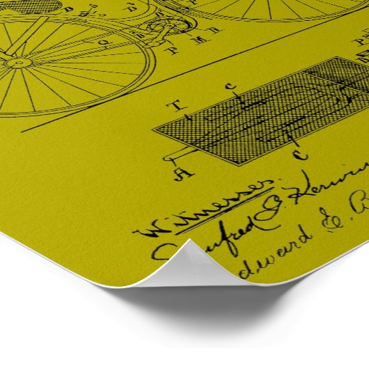 Kunsttekening van 1894 Militaire fietspatroon Poster (Hoek)