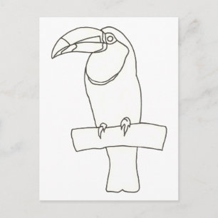 Kunsttekening van een Briefkaart van een Toucan-vo