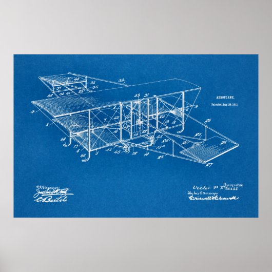 Kunsttekening van het vliegtuig van het vliegtuig  poster (Voorkant)