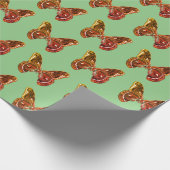 Kunsttekening wordt gekarteld cadeaupapier (Hoek)