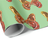 Kunsttekening wordt gekarteld cadeaupapier (Rol Hoek)