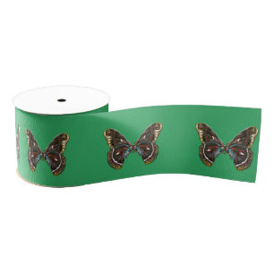 Kunsttekentekening exotische Butterfy Grosgrain Lint