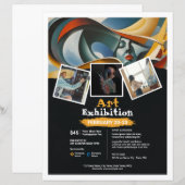 Kunsttentoonstelling Event Flyer Sjabloon (Voorkant / Achterkant)