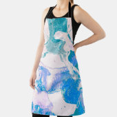 Kunsttextiel. Heldere Violet Border. Violet Art Schort (Insitu)