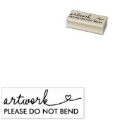 Kunstthart niet buigen 	rubberstempel (Gestempeld)