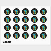 Kunsttherapistische therapie ronde sticker (Vel)