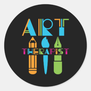 Kunsttherapistische therapie ronde sticker