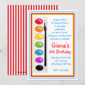 Kunstverf Craft Birthday-feestdagen Kaart (Voorkant / Achterkant)