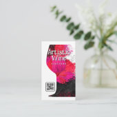 Kunstverf textuur | Wijnglas Visitekaartje (Staand voorkant)