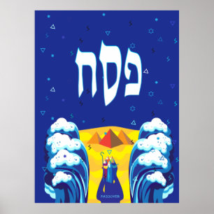 Kunstverf van Passover Moses & Israëlieten Pop op  Poster