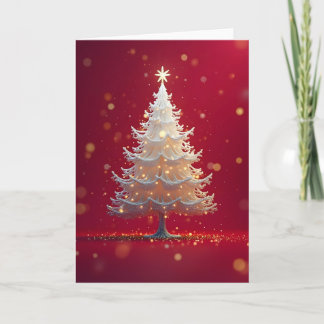 Kunstvoller weißer Weihnachtsbaum Kaart