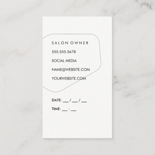 Kunstvormen en -Waterverf | Zig Zap Pattern Afsprakenkaartje (Achterkant)