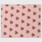 Kunstvormig ontwerp voor Valentijnse chocolade-sno Cadeaupapier (Vlak)