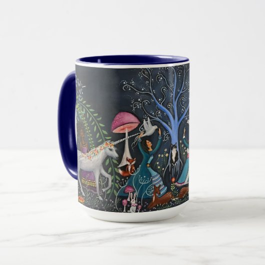 Kunstvrouwen en -Unicorns Mok (Voorkant links)