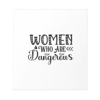 Kunstvrouwen lezen die gevaarlijk zijn notitieblok