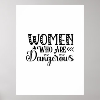 Kunstvrouwen lezen die gevaarlijk zijn poster