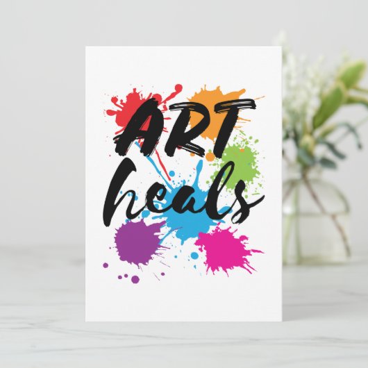 Kunstwarmte Kunsttherapistische therapie Kaart (Staand voorkant)