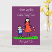 KunstWenskaart voor moeder en zoon - aangepaste fa Kaart (Gele Bloem)