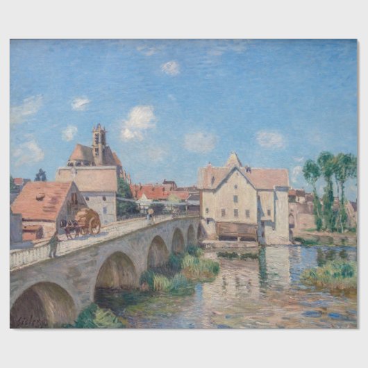 Kunstwerk Alfred Sisley - Le Pont de Moret Cadeaupapier (Vlak)