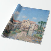 Kunstwerk Alfred Sisley - Le Pont de Moret Cadeaupapier (Uitgerold)