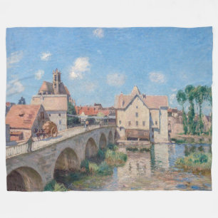 Kunstwerk Alfred Sisley - Le Pont de Moret Fleece Deken