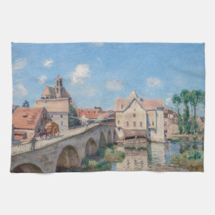 Kunstwerk Alfred Sisley - Le Pont de Moret Theedoek