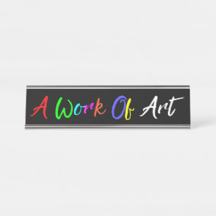 "Kunstwerk" Bureau Naambordje