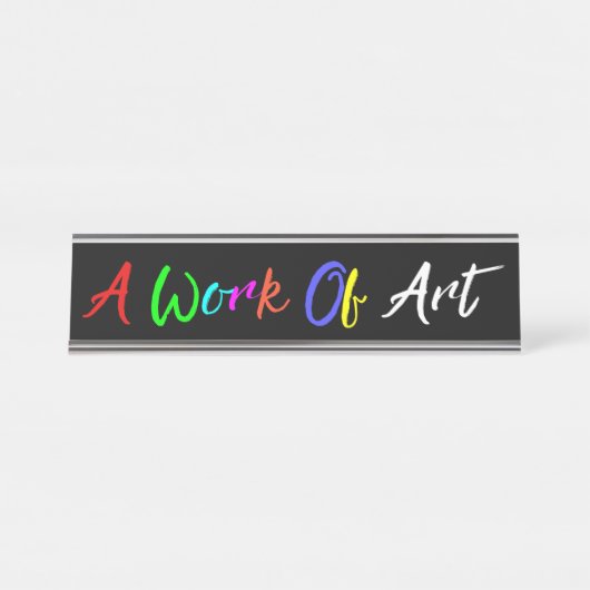 "Kunstwerk" Bureau Naambordje (Voorkant)