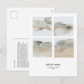 Kunstwerk Collage Artist Briefkaart Sjabloon (Voorkant / Achterkant)