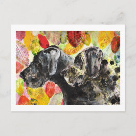 Kunstwerk Dogues de Bordeaux honden Briefkaart
