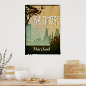 Kunstwerk in Baltimore Art Deco Design City Poster (Keuken)