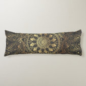 Kunstwerk met goudmandala lichaamskussen (Voorkant)