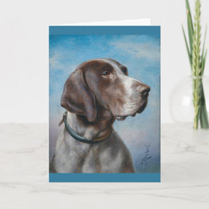  kunstwerk - portret van een stierhond, kaart