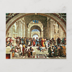 Kunstwerk "School of Athens" van Raphael Briefkaart