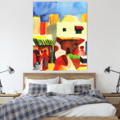 Kunstwerk van August Macke, Markt in Algiers Canvas Afdruk (Insitu (Slaapkamer))