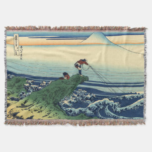 Kunstwerk van Hokusai: Kajikazawa-visser Deken