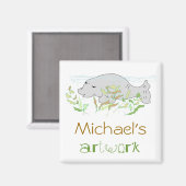 Kunstwerk van kinderen Magnet Magneet (Voorkant / Achterkant)