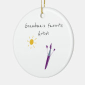 Kunstwerk van uw kind op een Ornament (Links)