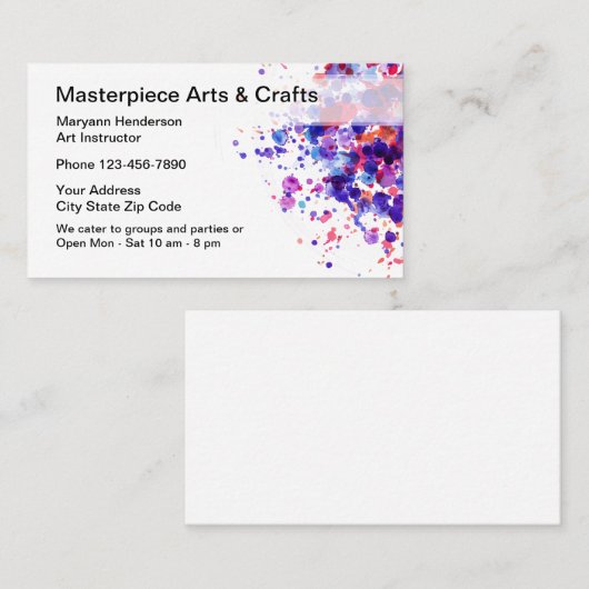 Kunstwerk Visitekaartje (Voorkant / Achterkant)