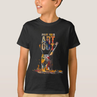 Kunstwinkel met vintage katten cadeaus voor kunste t-shirt