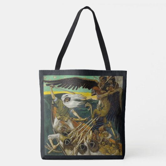 Kunstzakken van Gallen-Kallela "Defense" Tote Bag (Voorkant)