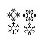 kunstzegel sneeuwvlokken 	rubberstempel (Afrduk)