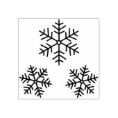 kunstzegel sneeuwvlokken 	rubberstempel (Afrduk)