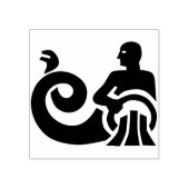 kunstzegel van aquarius silhouette 	rubberstempel (Afrduk)