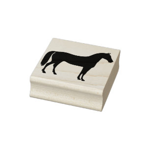 kunstzegel voor paardensilhouet rubberstempel