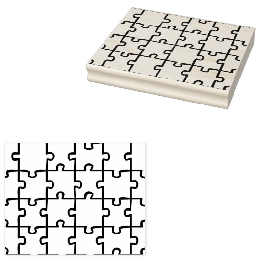 kunstzegel voor puzzel rubberstempel (Gestempeld)