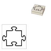 kunstzegel voor puzzelstuk 	rubberstempel (Gestempeld)
