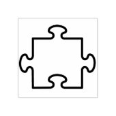 kunstzegel voor puzzelstuk 	rubberstempel (Afrduk)