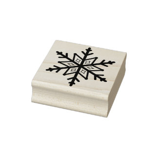kunstzegel voor sneeuwvlokken 	rubberstempel