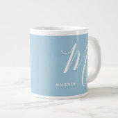 Kunstzinnig gemonogrammeerde scriptletter M Soft B Extra Grote Beker (Voorkant rechts)